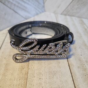 Guess Faux Crystal Belt Buckle